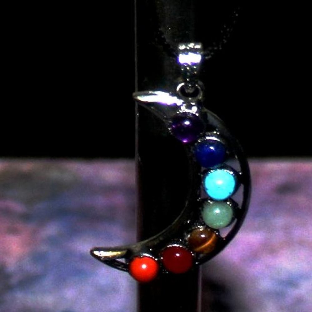 The Chakra Waning Crescent Moon Necklace